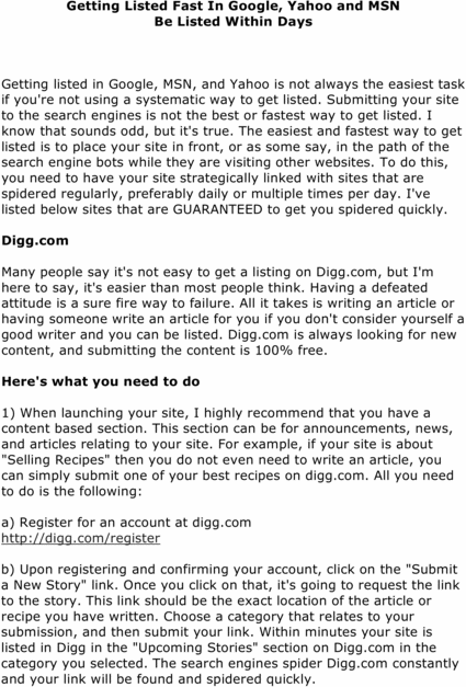 Product picture Getting Fast Indexed on the internet